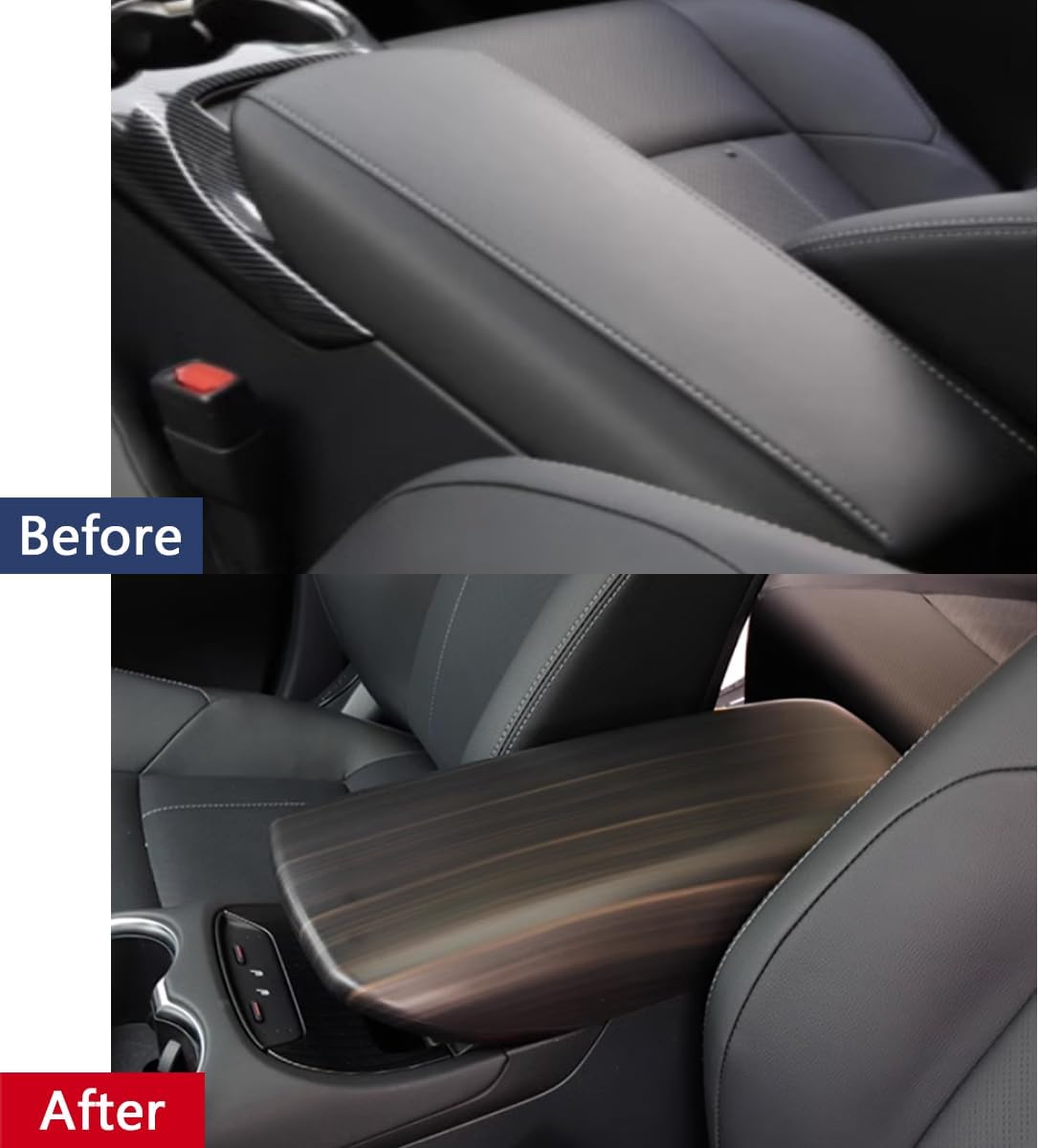 Car Accessories Fit for Toyota VENZA 2021 2022 2023 2024 Armrest Box Cover Trim Center Console Protector Cap (Peach Wood) 1PC