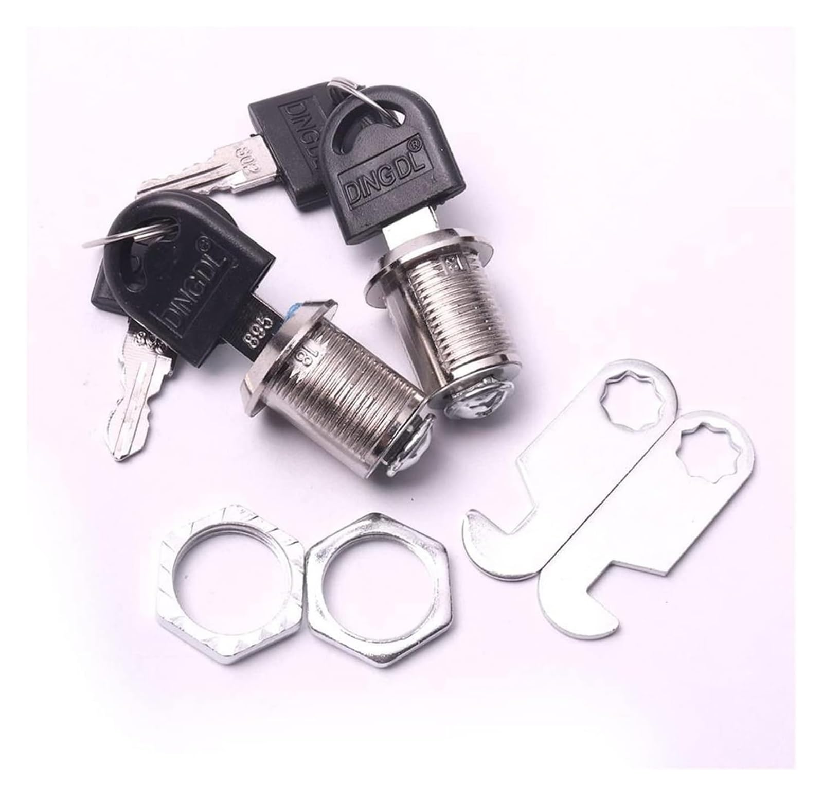 Schubladenschloss, 10 Stück Mini 20 mm/30 mm 46 x 15 1,9 for Tür, Schrank, Briefkasten, Schublade, Schließfach(20mm)