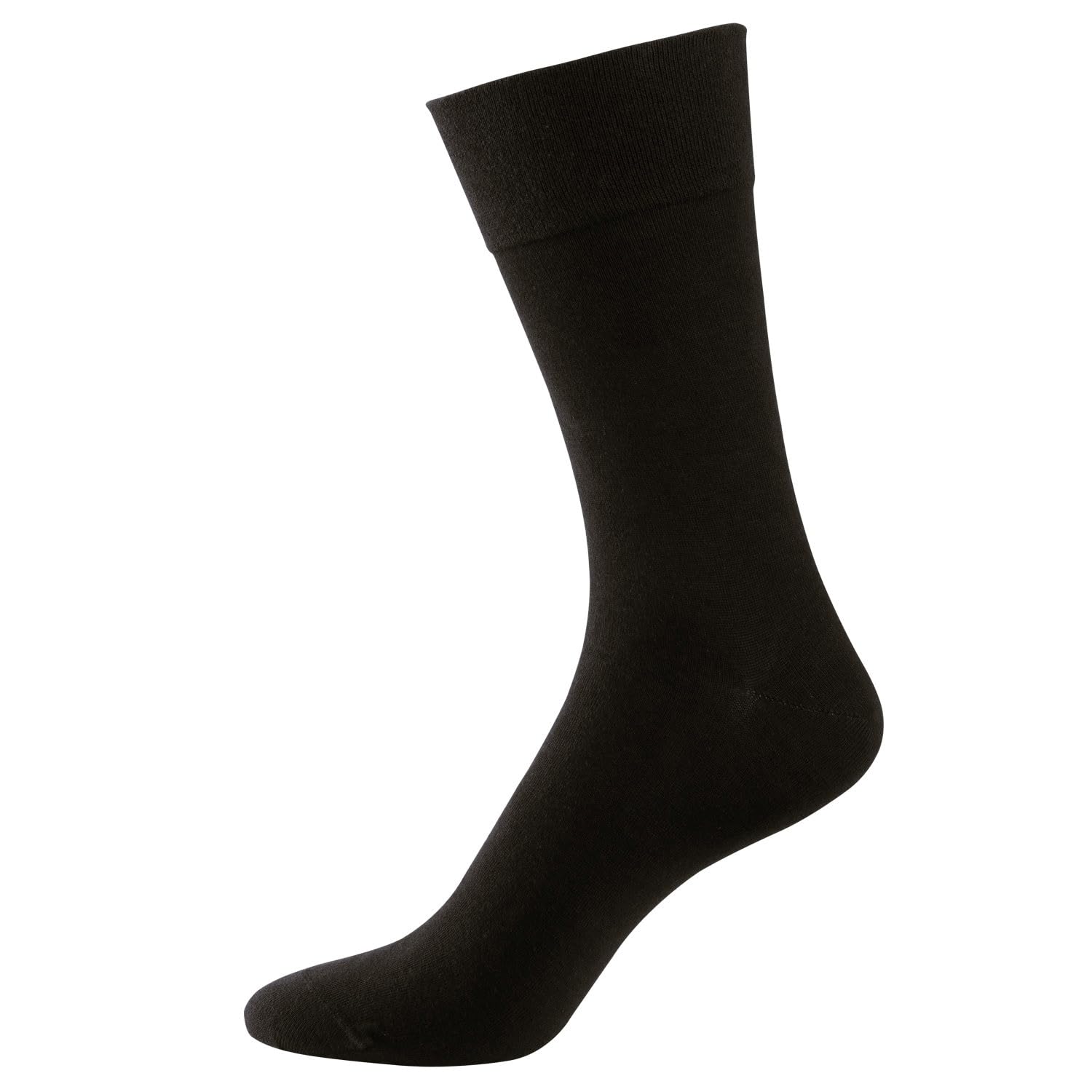 Nur Der 98% Cotton High Socks Made of Breathable Cotton with Comfort Waistband Men, black, 43-46