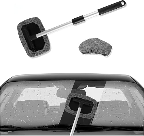 Herramienta de limpieza de vidrio para parabrisas de automóvil, herramienta de limpieza completa para el interior del parabrisas del automóvil,