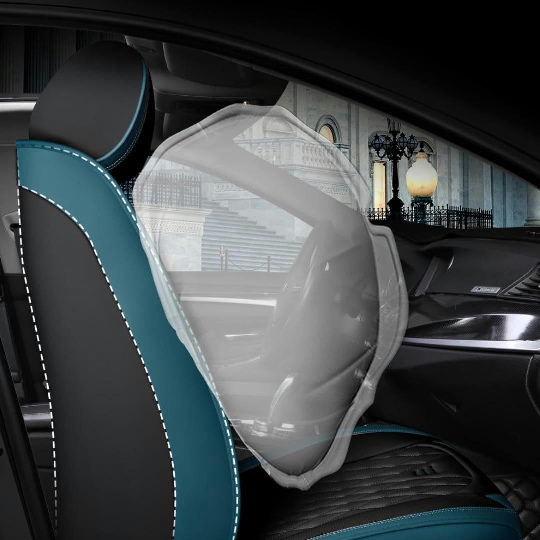 Sitzbezüge Auto Autositzbezüge Universal Set für SEAT Leon Cupra R ST(5F)/Leon/Leon Sportstourer/Leon Estate FR Auto Zubehör,Schwarz