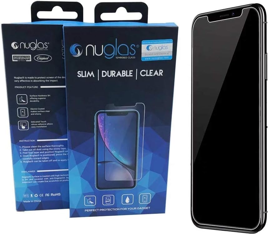 NUGLAS Premium Japanese Tempered Privacy (Anti-spy) Screen Glass Protector for IPhone 11 Pro Max/Xs Max