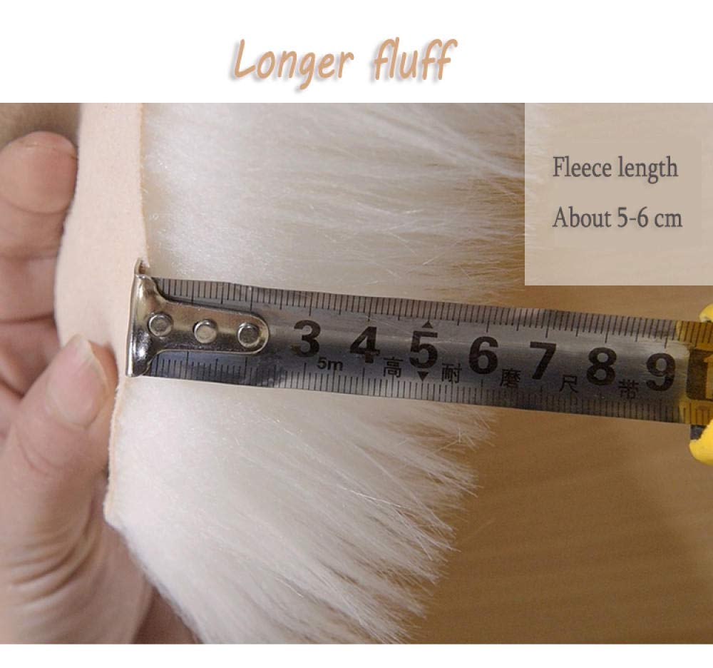 Faux Lammfell Schaffell Teppich, Kunstfell Dekofell Lammfellimitat Teppich Longhair Fell Nachahmung Wolle Bettvorleger Sofa Matte Weinrot 60 * 130cm