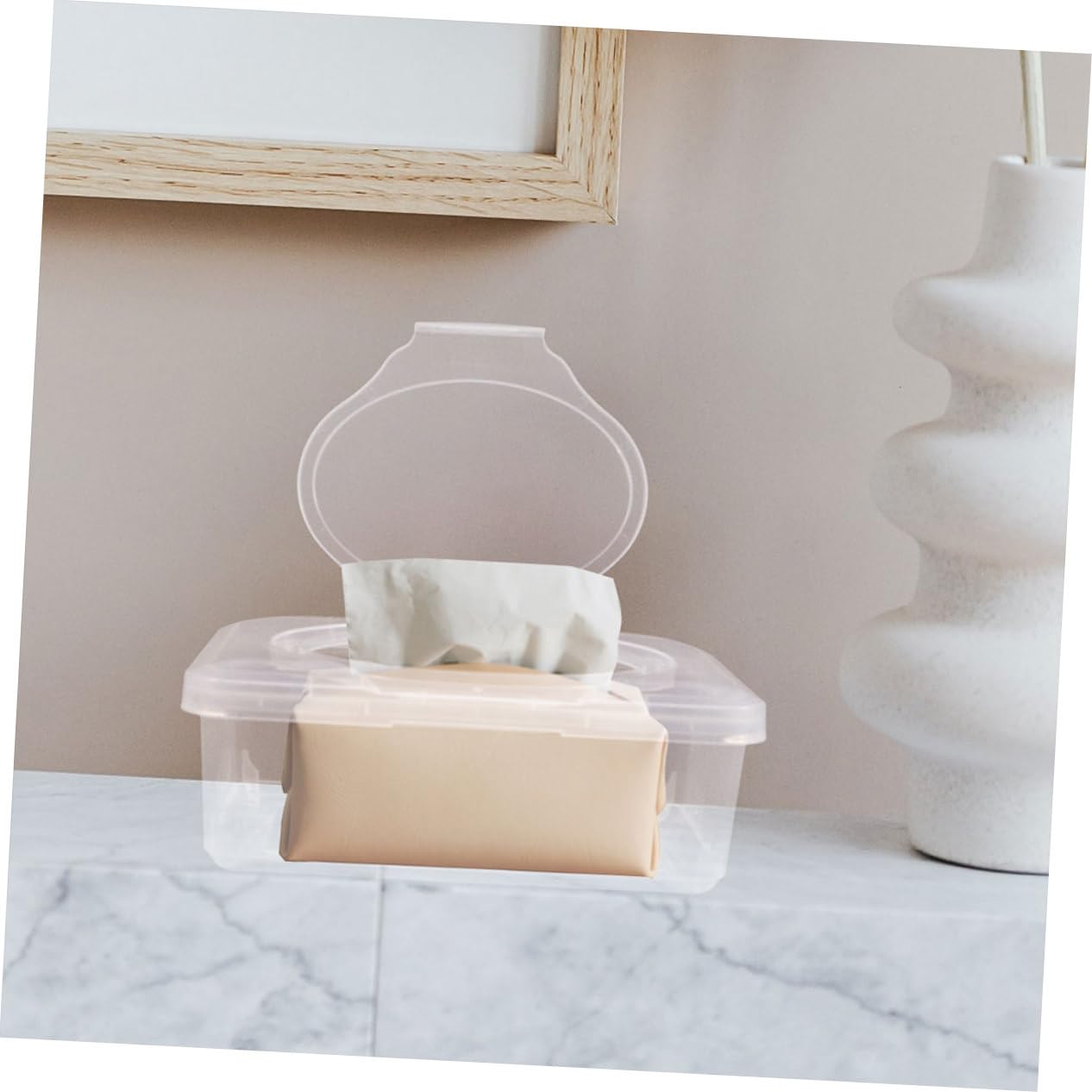 Alipis 4 Ensembles Boîte À Lingettes Porte-Essuie-Tout Lingettes Humides Lingettes De Voyage Distributeur De Mouchoirs Conteneur pour Lingettes Distributeur De Lingettes 2 pièces * 4