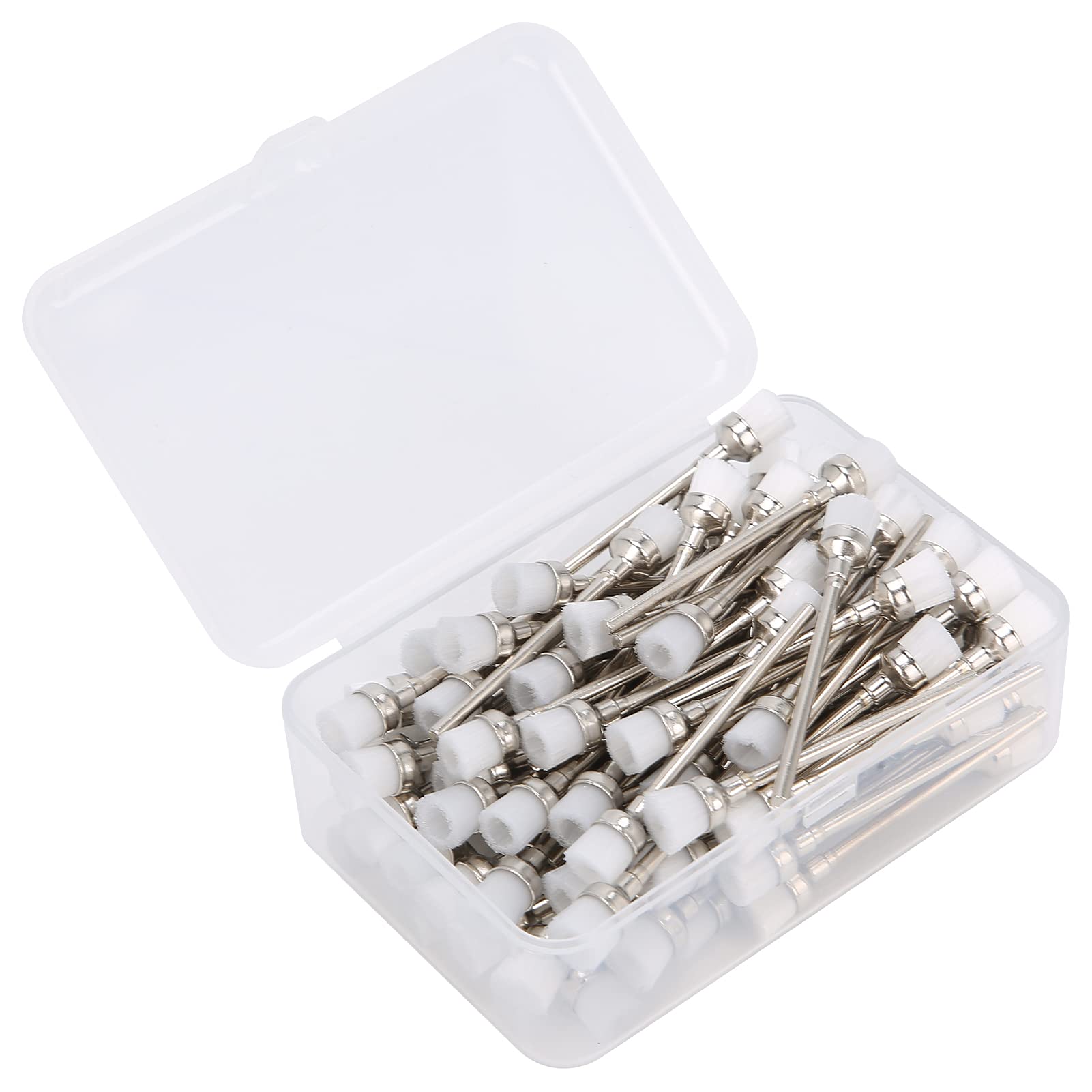 100pcs Cepillo para polvo de uñas, Herramienta de manicura de limpieza de mías para la uña Herramientas de manicura de manicura Cleaner Manicure Herramientas (White)