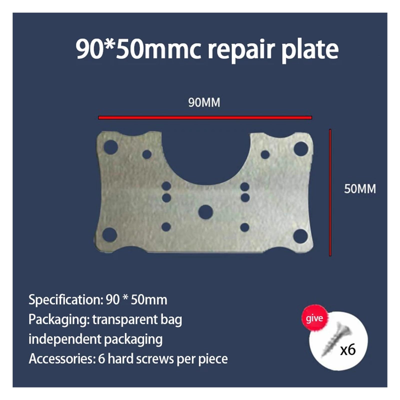 Edelstahl-Scharnier-Reparatur-Set, Schranktür-Seitenwände, Montageplatte for Schubladenmöbel(4pcs 9x9cm)