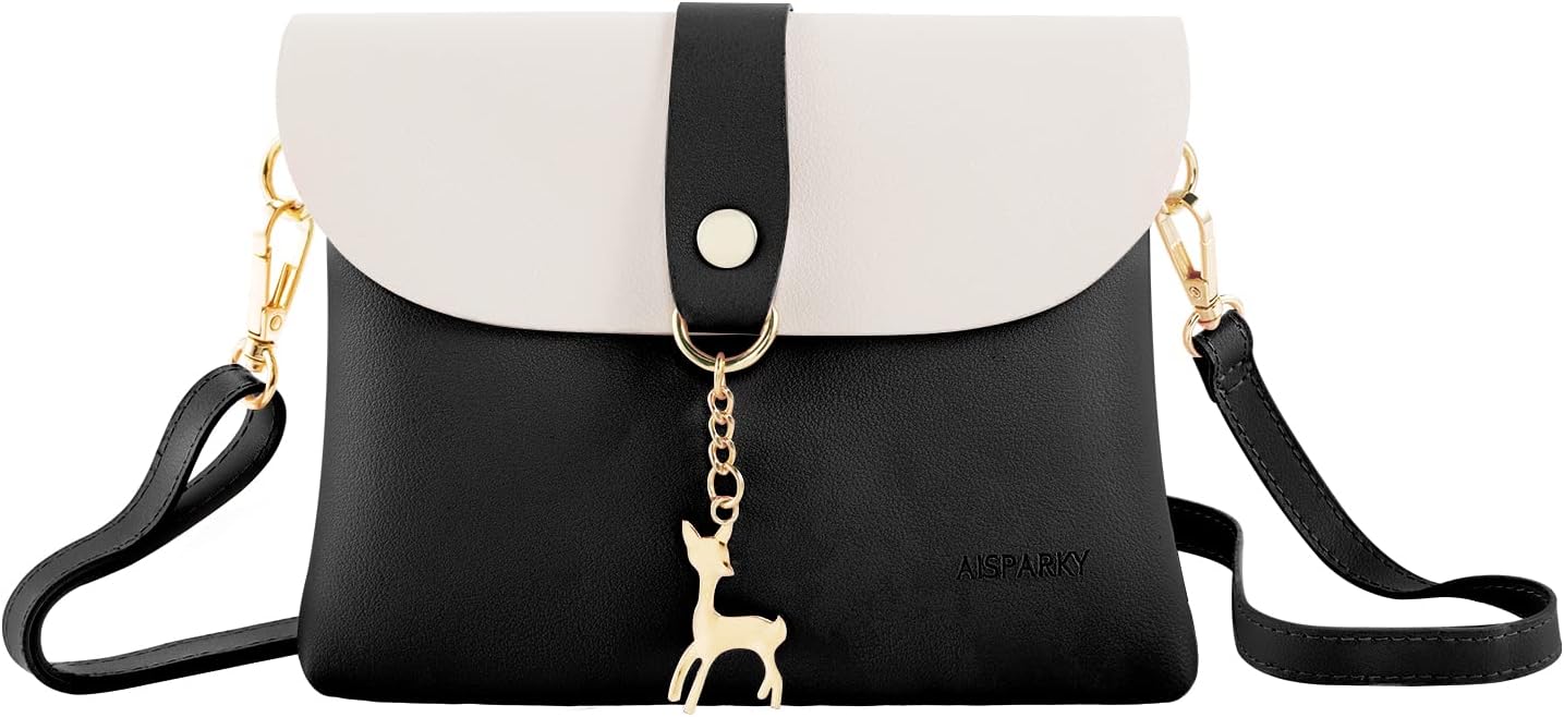 AISPARKY Small Cross Body Bag for Girls PU Leather Shoulder Handbag Cross Body Purse Gifts for Teens Girls