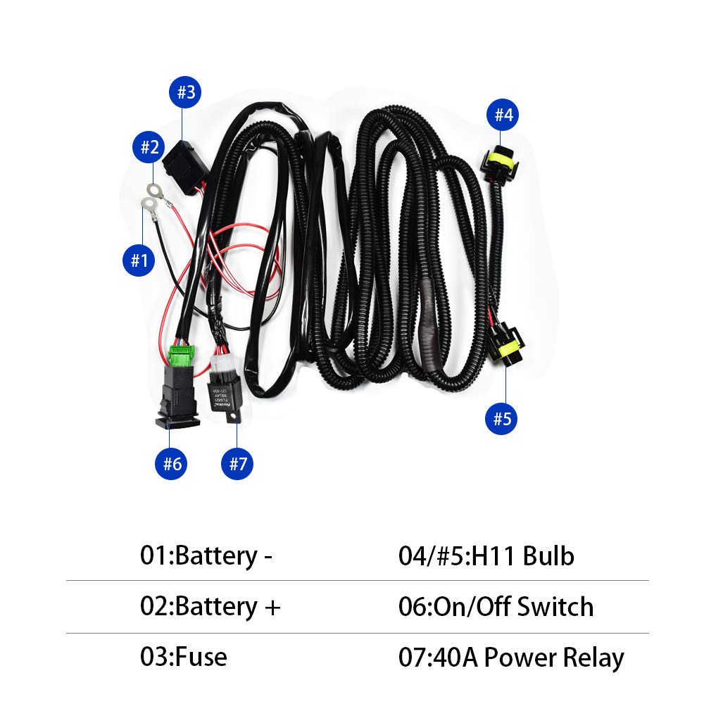 【強化ハーネス付】H8/H11/H16ディープブルー フォグランプ!当店限定色！ Amazon | HUIQIAODS H8/H11/H16 LED対応 汎用 スイッチ付 後付