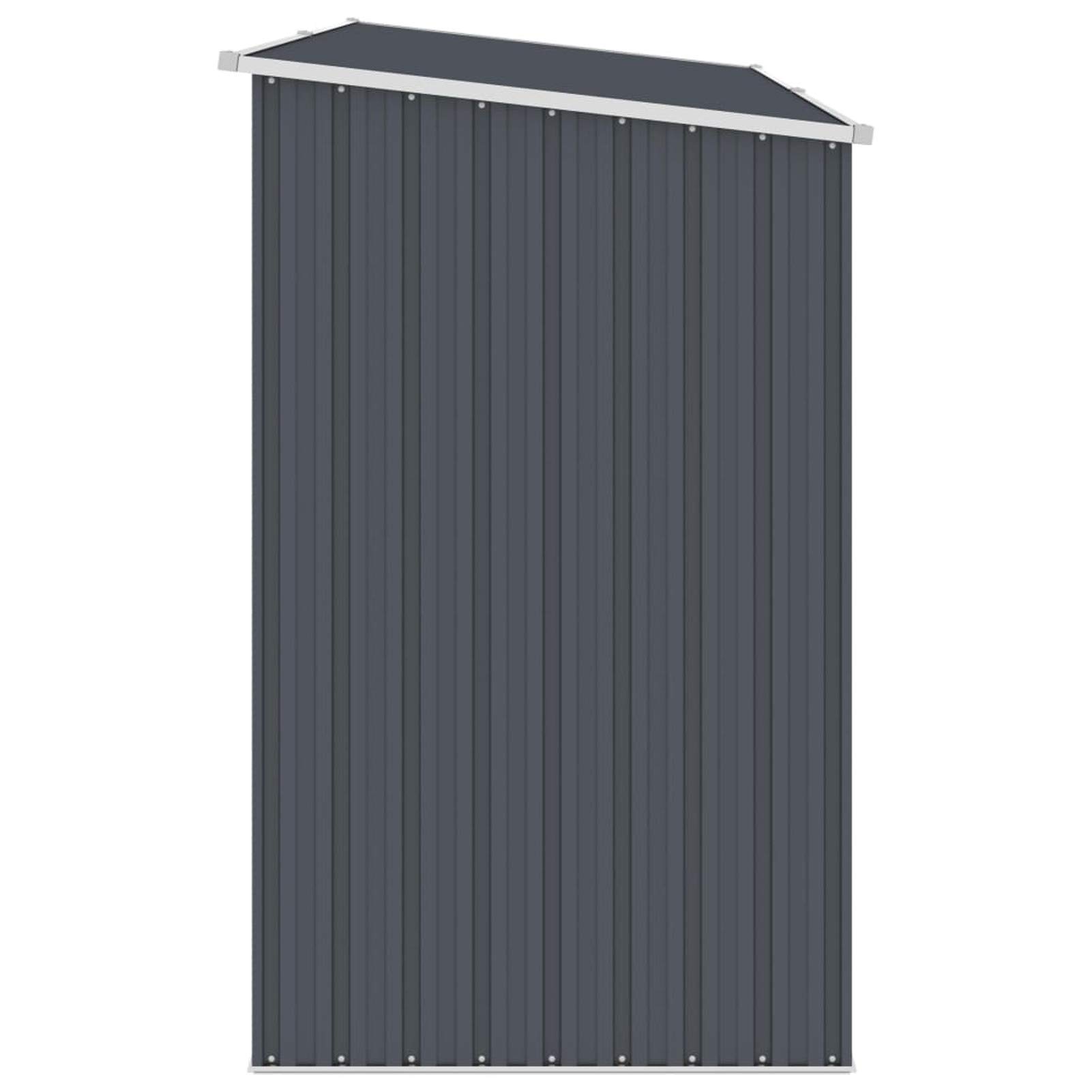 Tidyard Garten Brennholzlager Gartenschuppen Kaminholzunterstand Kaminholzregal Holzlager Brennholzregal Feuerholz Ordentlich Aufbewahrung Anthrazit 245x98x159 cm Verzinkter Stahl