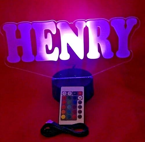 Miniatura 2 de MIRROR MANIA Lámpara de luz con nombre con cualquier nombre, lámpara LED personalizada, crea tu propio nombre en letras de bloque, lámpara de mesa