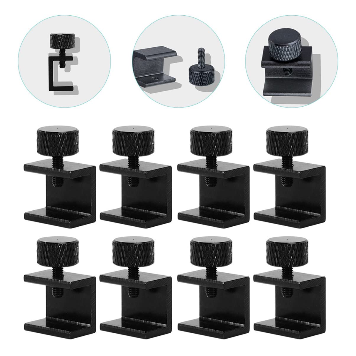 ULTECHNOVO 5 Sätze Heißbett-glasklemme 3d-drucker Glasbett-clip Universalklemme Aus Aluminiumlegierung Einfach Zu Installieren Starker Halt 8 Stück * 5