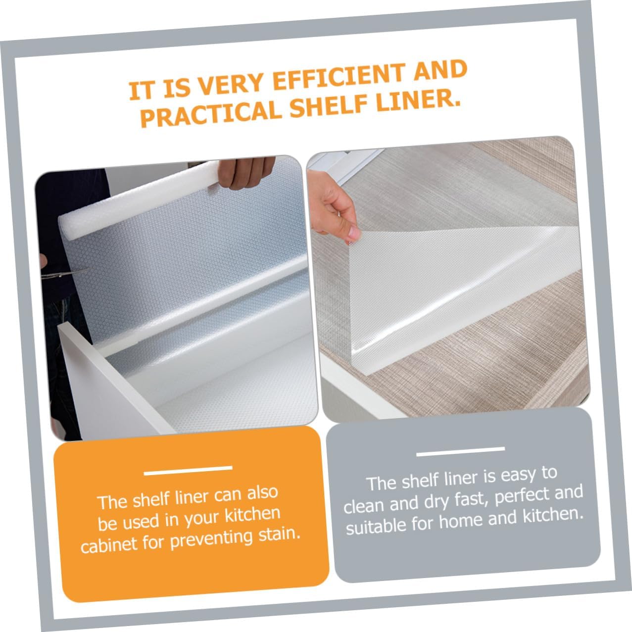 SMASOLO Non-Slip Cabinet Liner for Kitchen Shelves and Large Fit Protective Shelf Mat Versatile White Semi-Transparent Liner for Wardrobes Tables and Shoe Cabinets