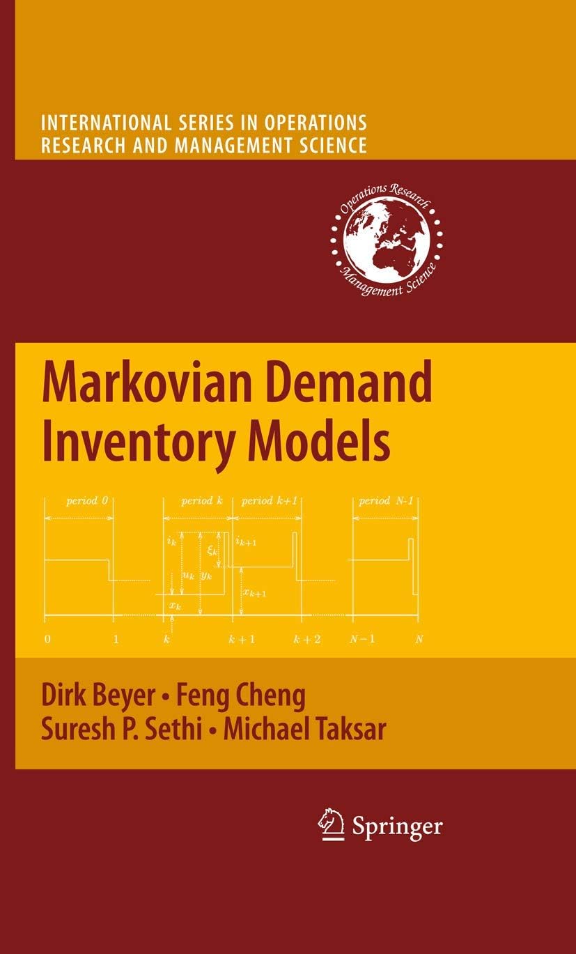 Markovian Demand Inventory Models Hardcover – 16 October 2009