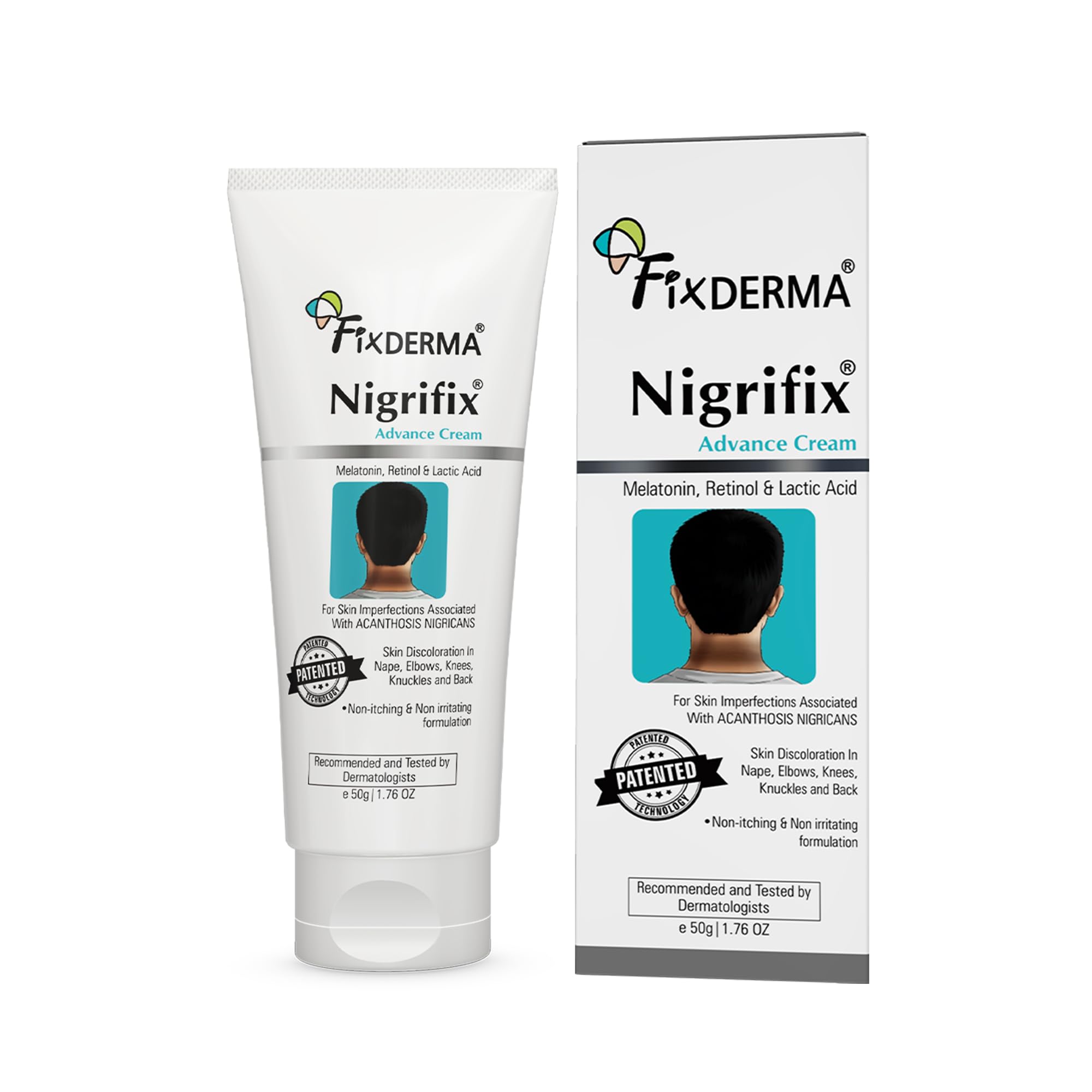 Fixderma Nigrifix Advance Cream for Acanthosis Nigricans with Melatonin, Retinol & Lactic Acid | For Dark Body Parts like Neck, Ankles, Knuckles, Armpits, Thighs & Elbows | Dermatologist Tested - 50g-picture-18