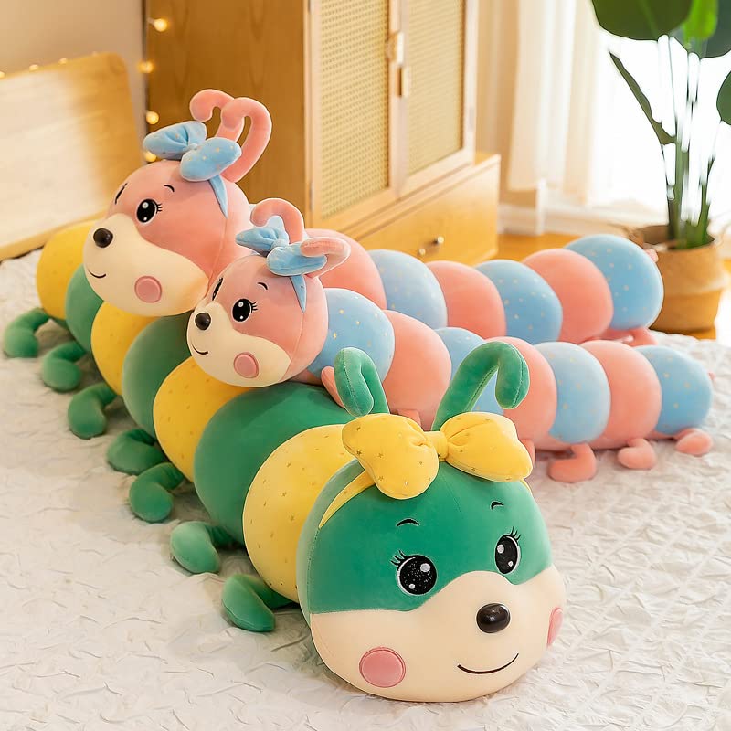 Carino Arco Bruco Peluche Giocattolo Cartone Animato Bruco Cuscino Dormire Abbraccio Cuscino Per Bambini/Ragazze/Coppie Regali Rosa 100 cm