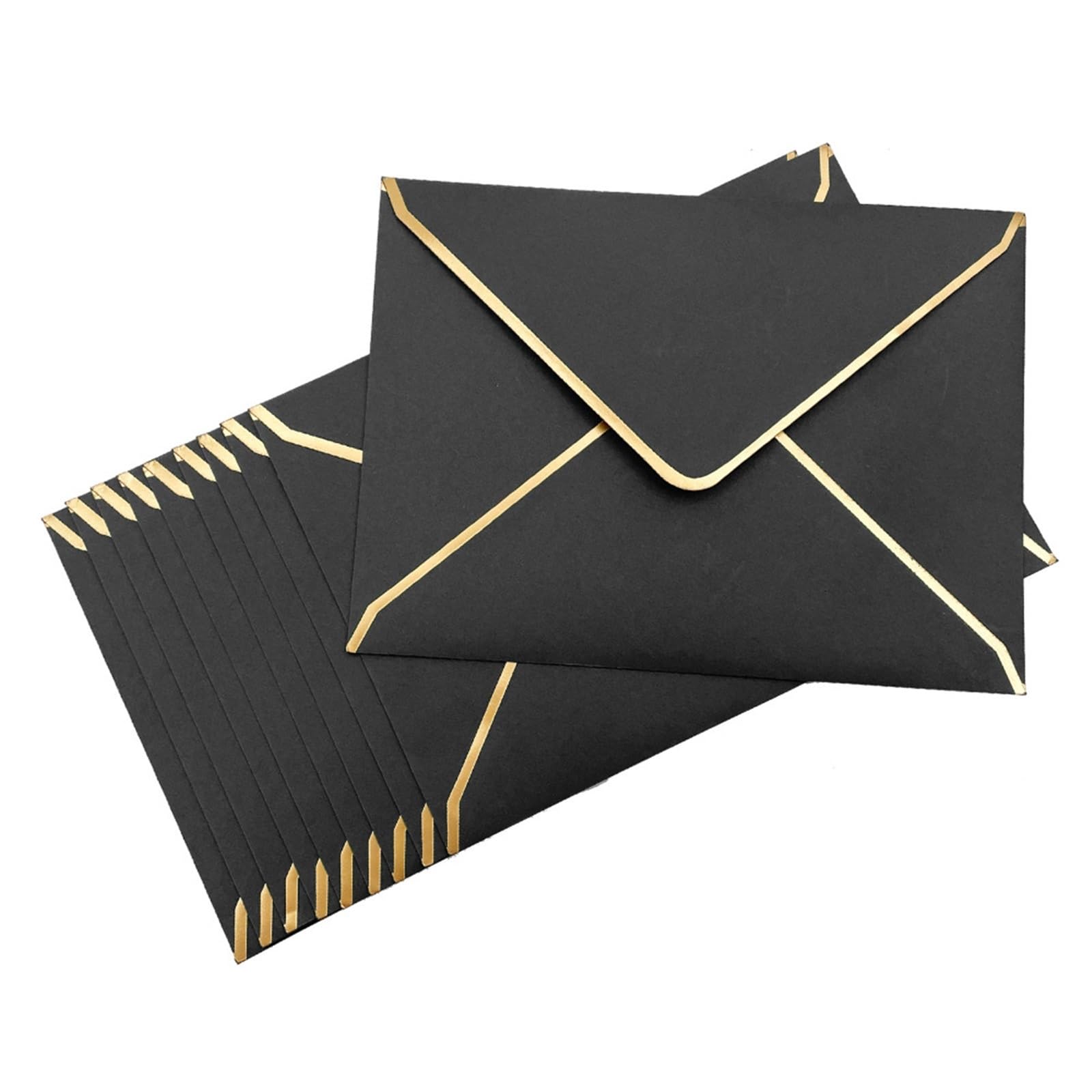 Zaproszenia ślubne, Personalised Wedding Invitation Envelopes 50 Pcs Multicolor A7(Black 50pcs)
