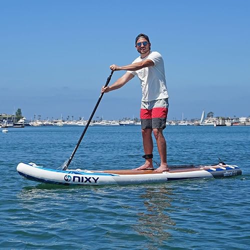Miniatura 2 de NIXY Newport Inflatable Stand Up Paddle Board- Premium All Around SUP, Durable &amp; Lightweight 106 x 33 x 6 iSUP, Travel Bag, Carbon Hybrid Paddle,