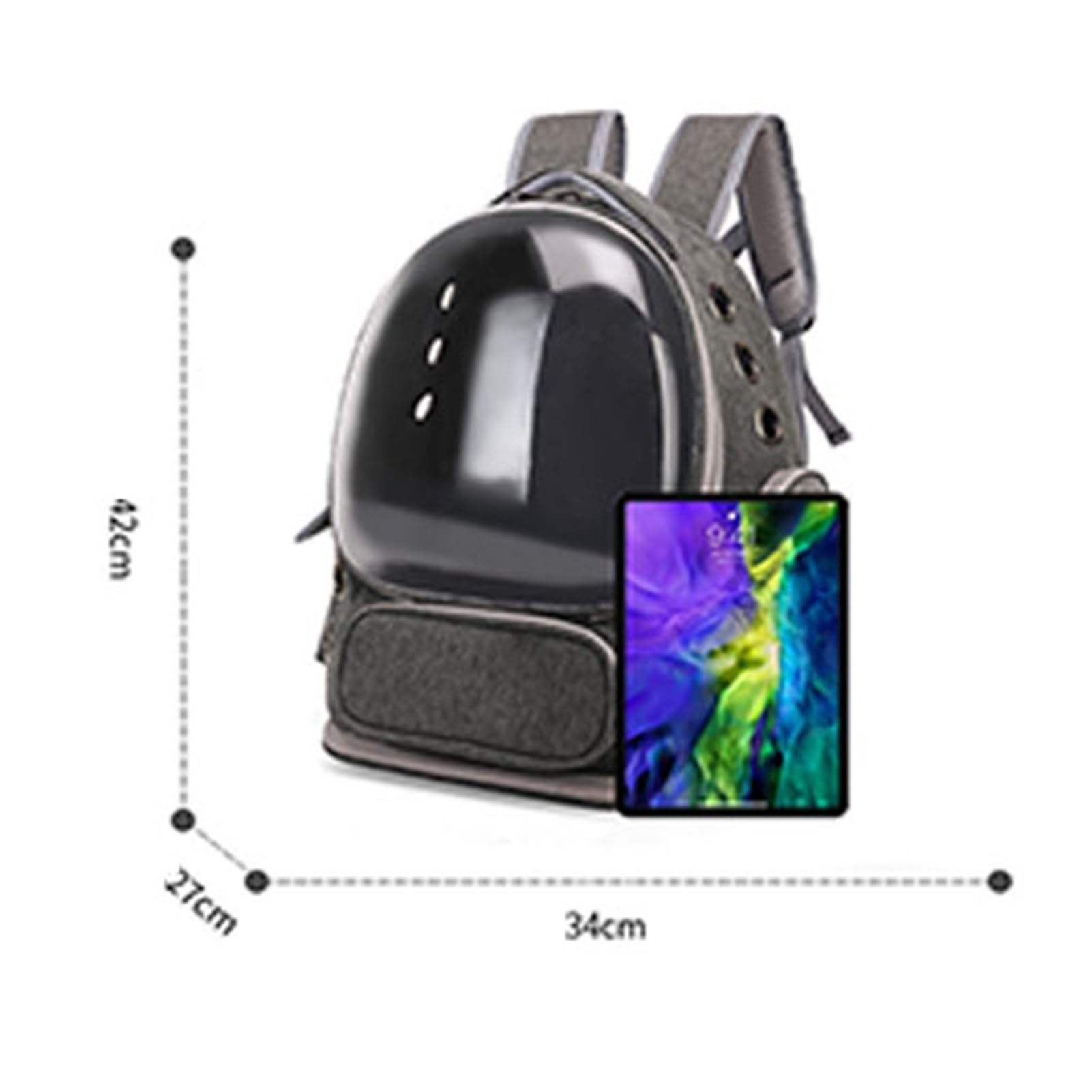 banapoy Katzen-Rucksackträger,Atmungsaktiver Großer Haustier-Rucksack mit Transparentem Fenster für Reisen,Wandern,Spazierengehen,Einkaufen,Auto, Mehrere Lüftungslöcher,Unter 6,8 Kg