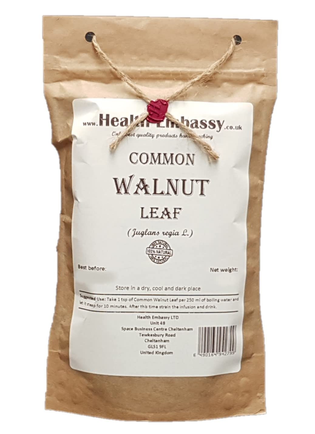 Health Embassy Feuilles de Noyer Commun Tisane - Juglans Regia L - Common Walnut Leaf (100g)