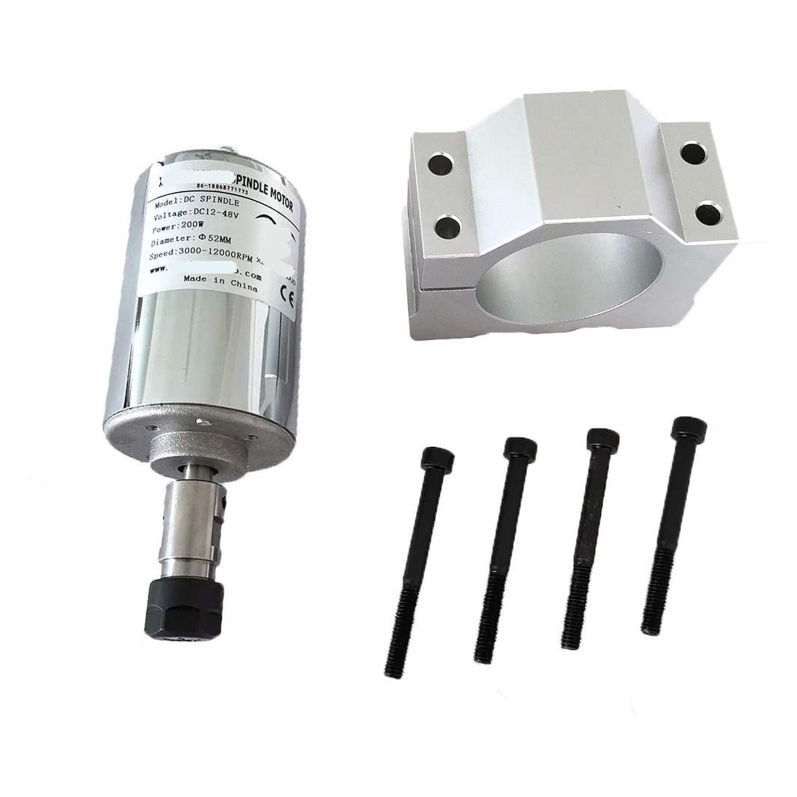 Broche à refroidissement par air 200W et support ER11 pour gravure CNC