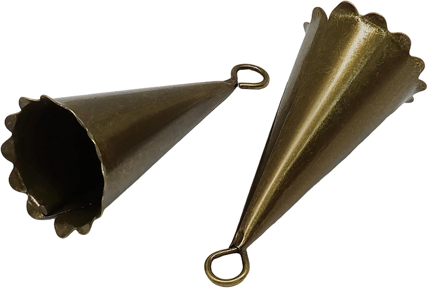 Hordion 20PCS Vintage Witch Bells Chime, Antique Bronze Cone Shape