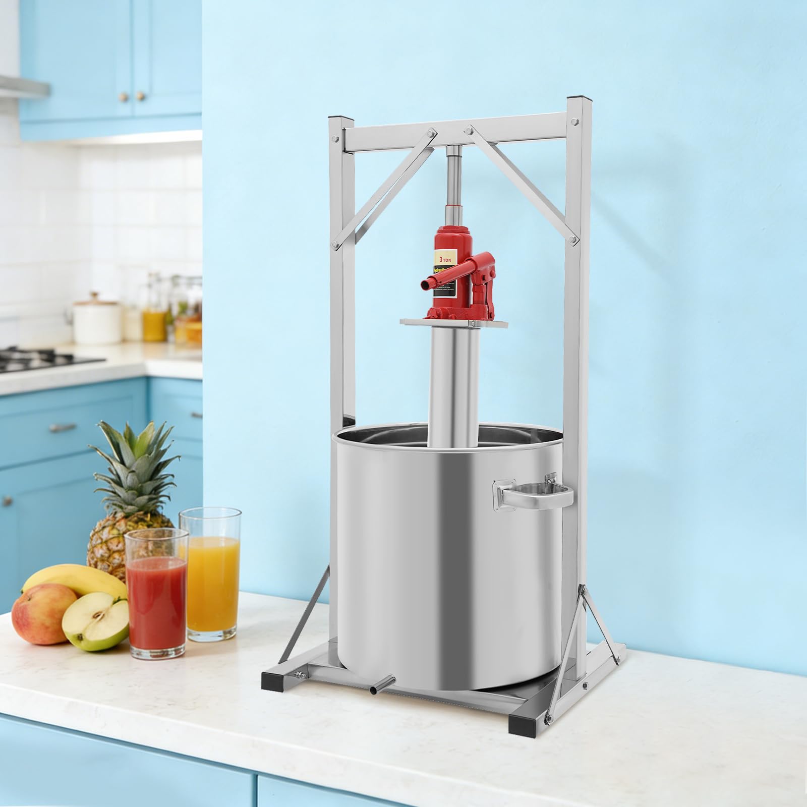 Obstpresse Weinpresse 36L Edelstahl Hydraulisch Für Obst