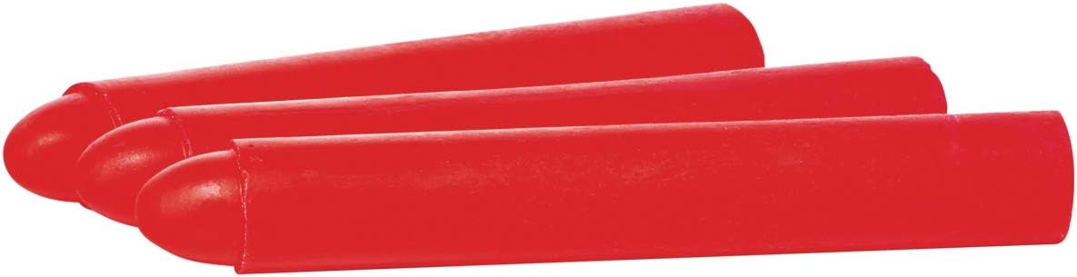 Dixon Industrial Fluorescan Specialty Crayons, Round, 4-3/4 x 11/16", Red, 12-Pack (13001)