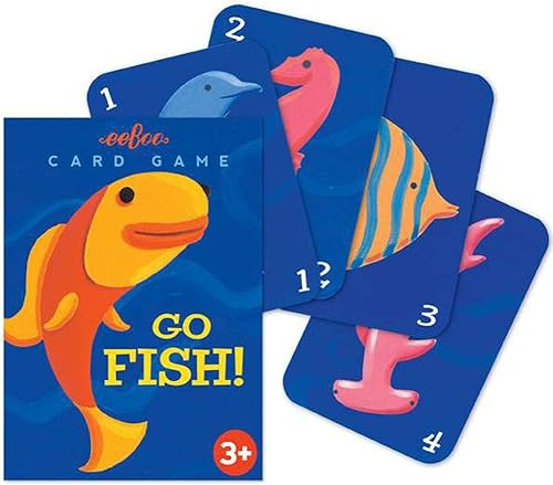 Miniatura 2 de eeBoo: Juego de cartas Go Fish, las tarjetas son duraderas y fáciles de usar, instrucciones incluidas, aprendizaje educativo y divertido, para