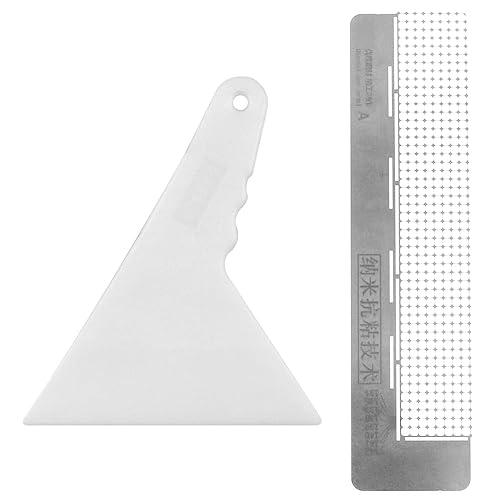 1 regla de pintura de diamante 5D, malla de acero inoxidable con 400 espacios y herramienta de sujeción