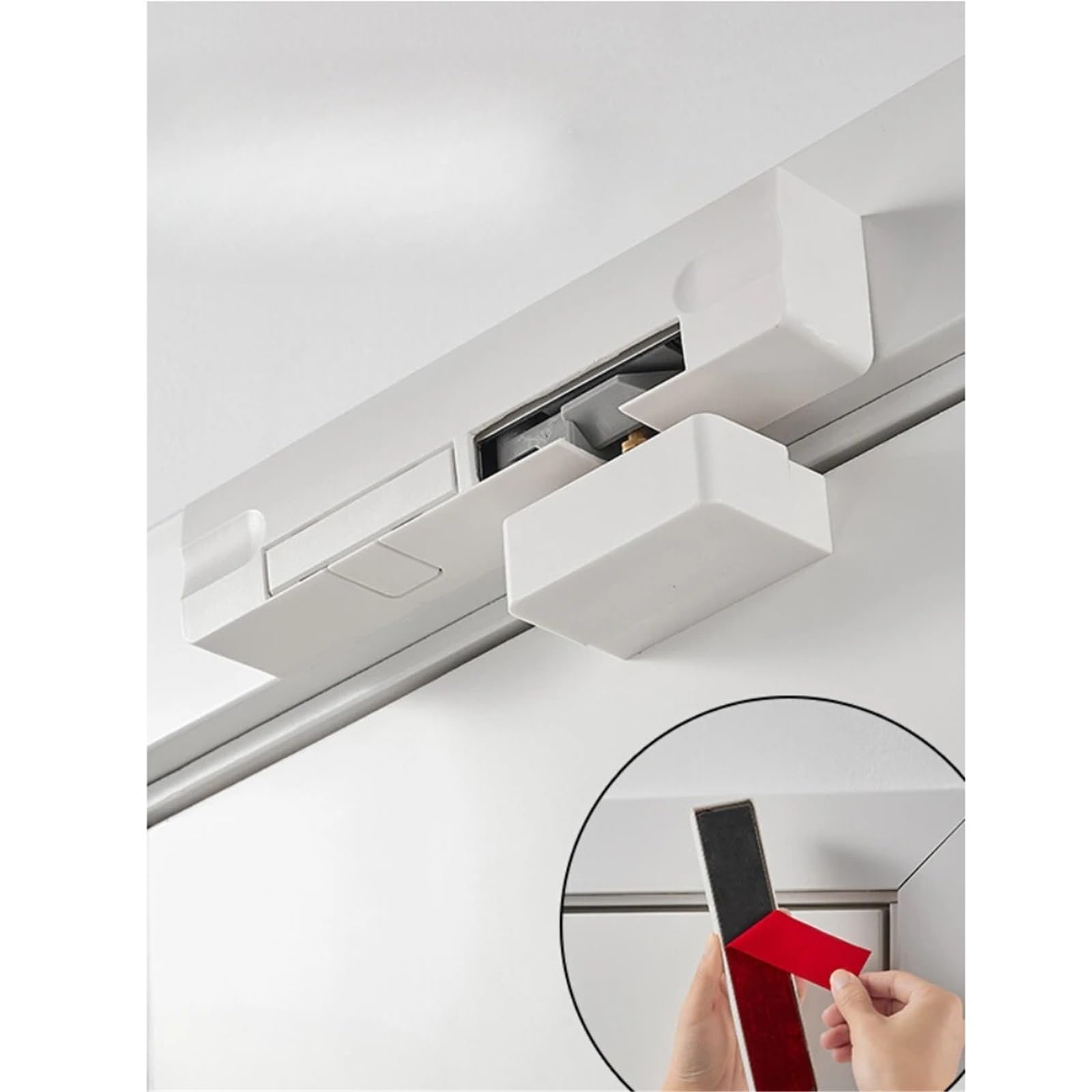 2 pezzi Home Company WC Chiudiporta silenzioso universale di sicurezza invisibile Molla smorzamento idraulico Hardware Per Porte(White)