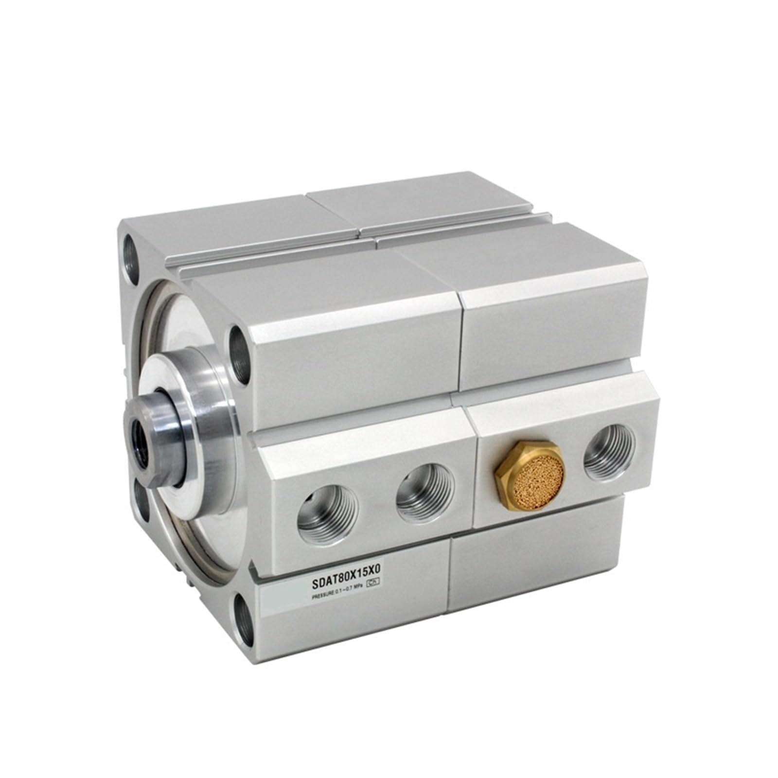 Vérin pneumatique compact double effet série SDAT32 type Duplex alésage 32 mm à 5 10 15 20 25 30 35 40 45 50 mm(SDAT32x10x0,-S(with magnetism))
