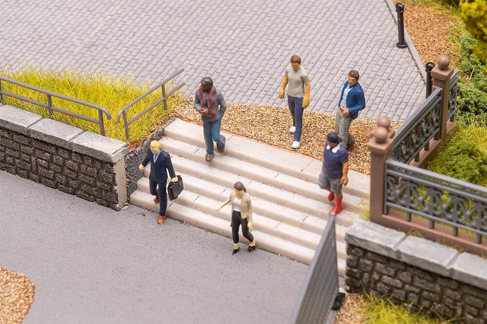 Faller 151727 HO Stair Descending Figures, New, Scale 1:87