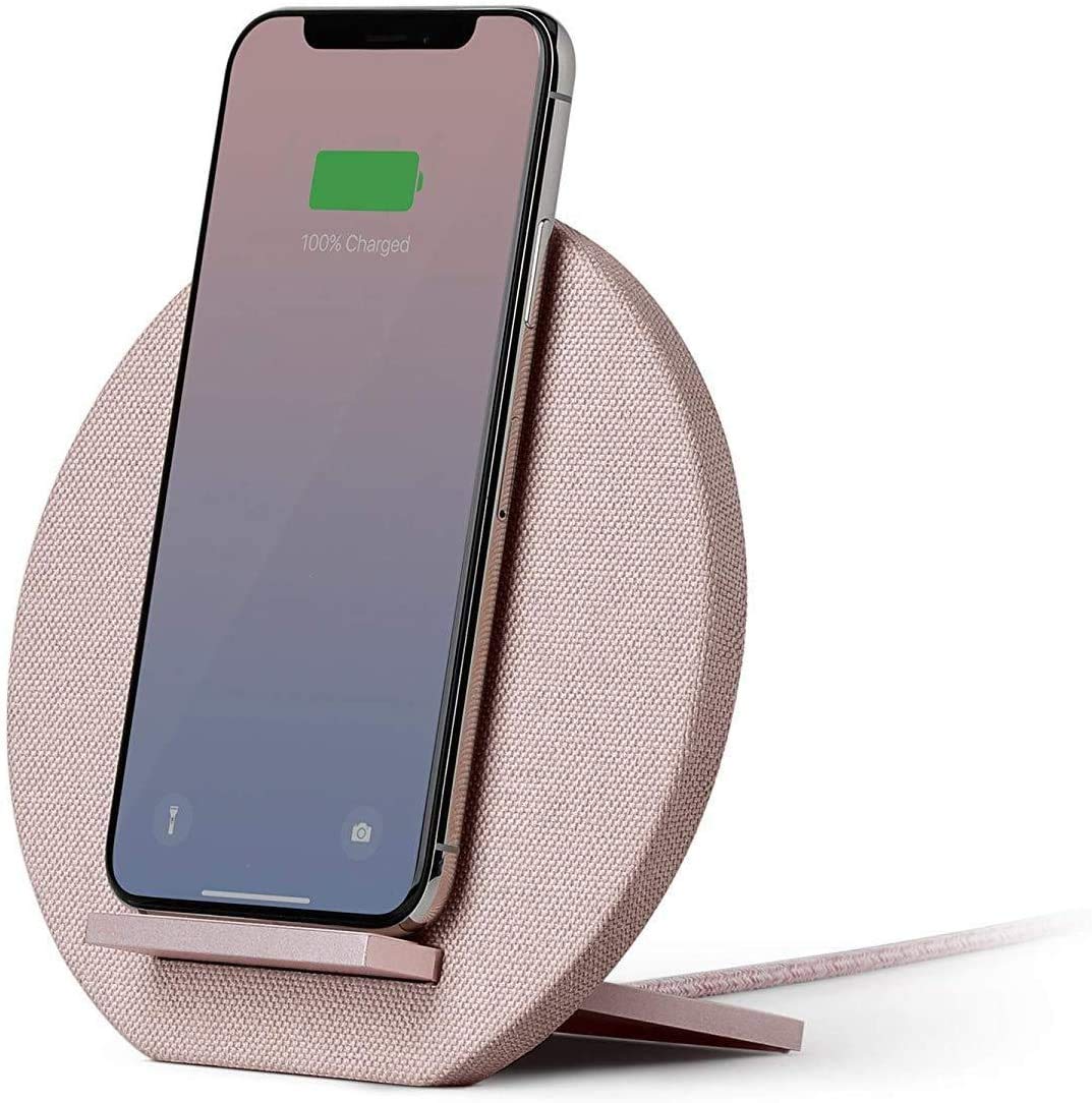 NATIVE UNION Dock Wireless Charger - Qi Certified - 10W Versatile Fast-Charging Stand for Wireless Devices - Compatible with iPhone 11/11 Pro/11 Pro Max/XS/XS Max/XR/X/8/8 Plus - Rose Gold
