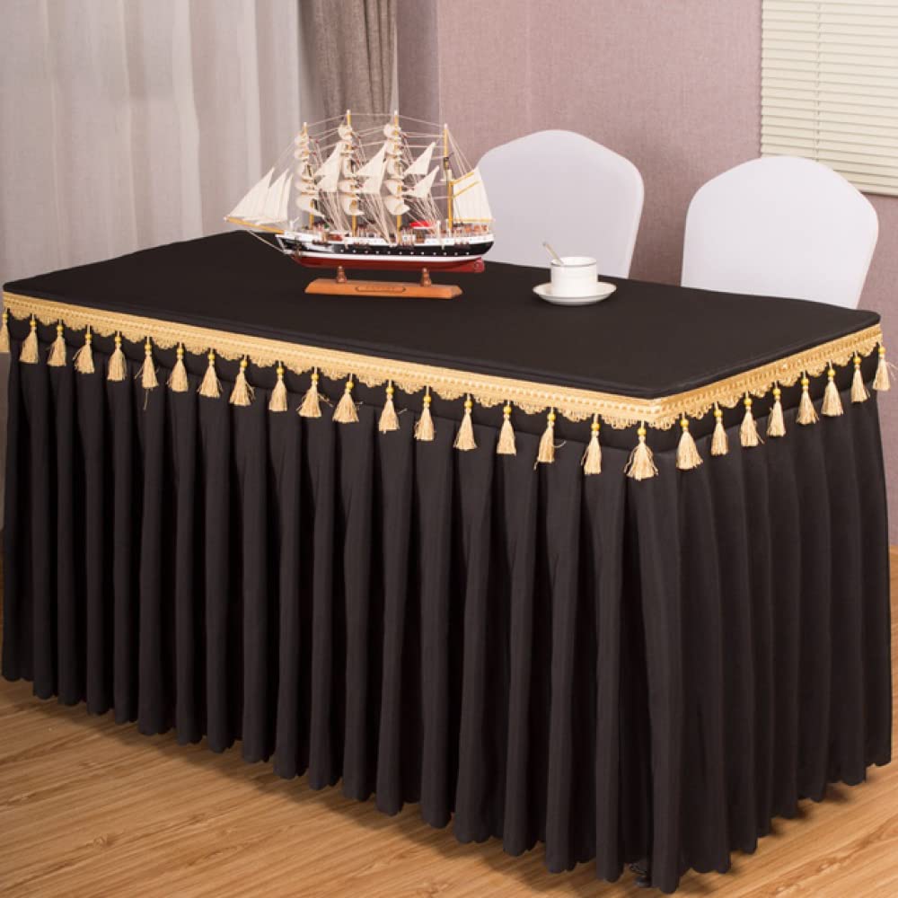 Obrus ​​na stół spotkanie świąteczne Hotel dekoracje ślubne prostokątny pokrowiec na stół królewski niebieski obrus kawowy, czarny, 120x40x75cm