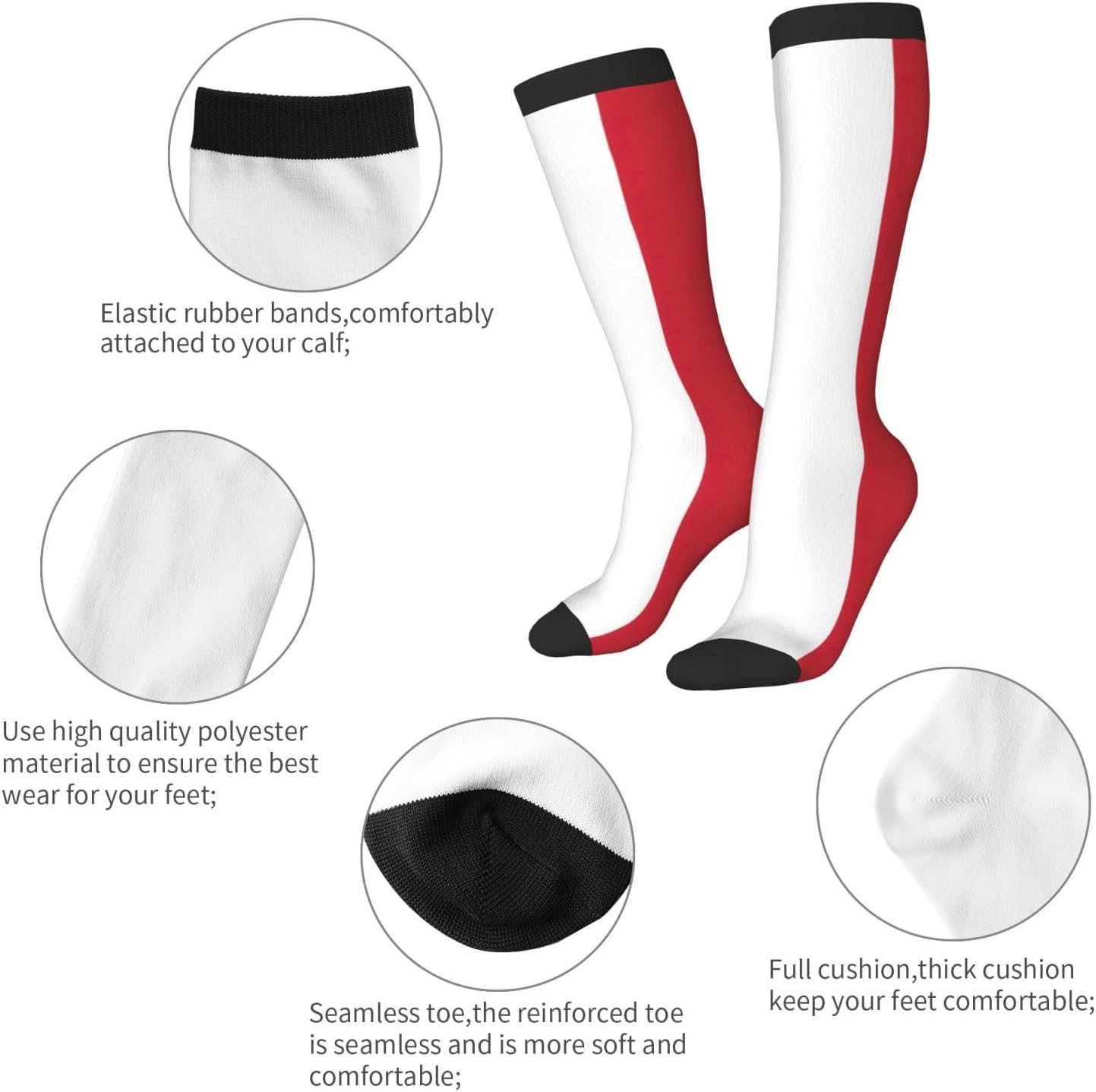 Italian Flag Print Adult Socks, Elastic Stretch Socks,Soft Breathable For Daily Sports Casual Wear