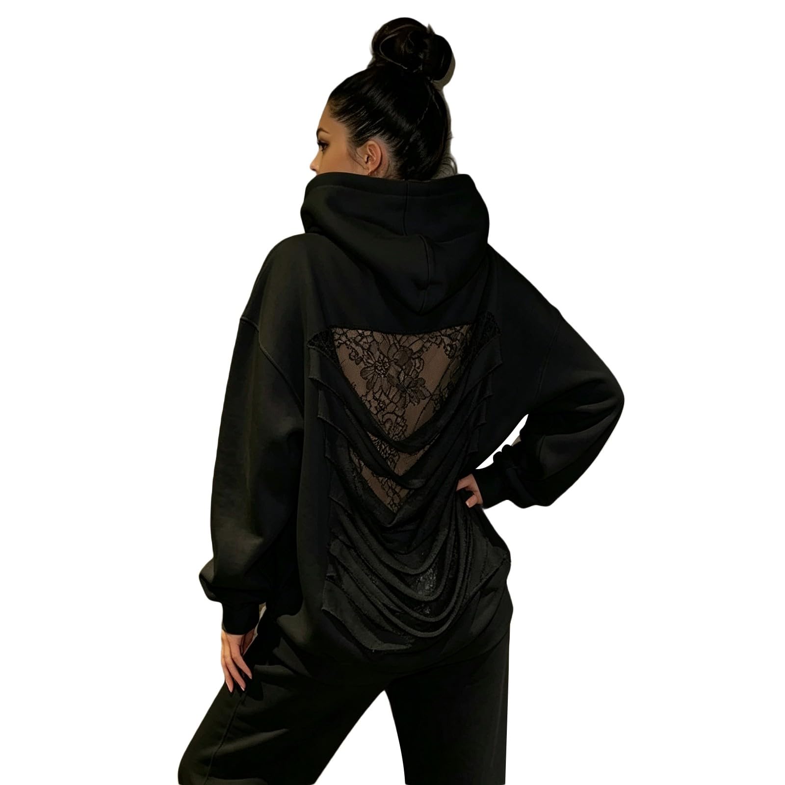 Felpa con Cappuccio da Donna, Felpa Sportiva, Sportiva con Cambio di Colore Maglioni Offerta