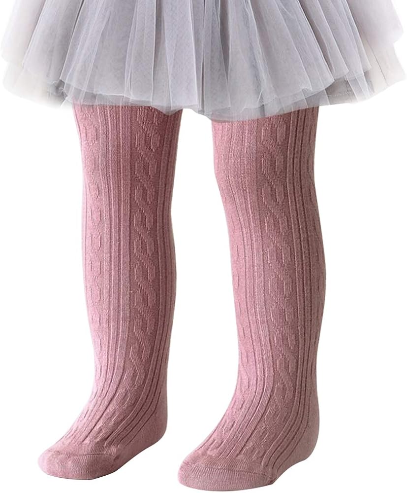 Baby Toddler Girls Tights Seamless Cable Knit Cotton Leggings Pants Stockings for Infant Baby Girl : Everything Else