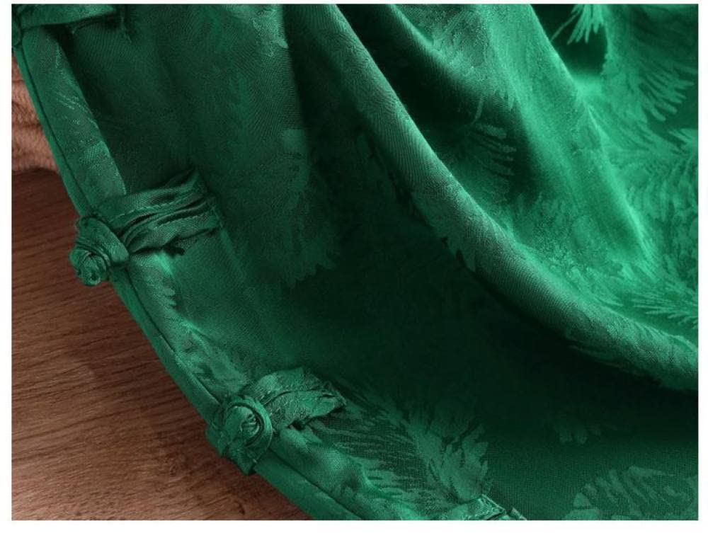 Gonne Da Donna,Gonna Longuette Da Donna Verde A Vita Alta Gonna Dritta Con Spacco Jacquard Nazionale A Vita Alta Fianchi Con Cerniera Avvolta Sottile Gonne Lunghe Eleganti A-Line Per Ragazze Signore