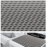 Teenyyou 1 Pcs 26 x 18 Dryer Top Protector Mat, Washer and Dryer Topper, Non Slip Waterproof Machine Cover Dust Proof Quick Drying Topper Pad for Laundry and Kitchen (Classical)