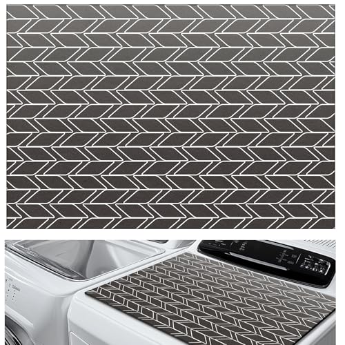 Image of Teenyyou 1 Pcs 26 inch x 18 inch Dryer Top Protector Mat, Washer and Dryer Topper, Non Slip Waterproof Machine Cover Dust Proof Quick Drying Topper Pad for Laundry and Kitchen (Classical)