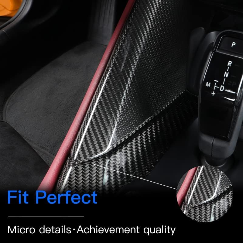 Miniatura 7 de JSWAN Cubierta de reposabrazos de consola central de fibra de carbono, panel de ajuste lateral para Supra GR A90 MK5, accesorios interiores, brillo
