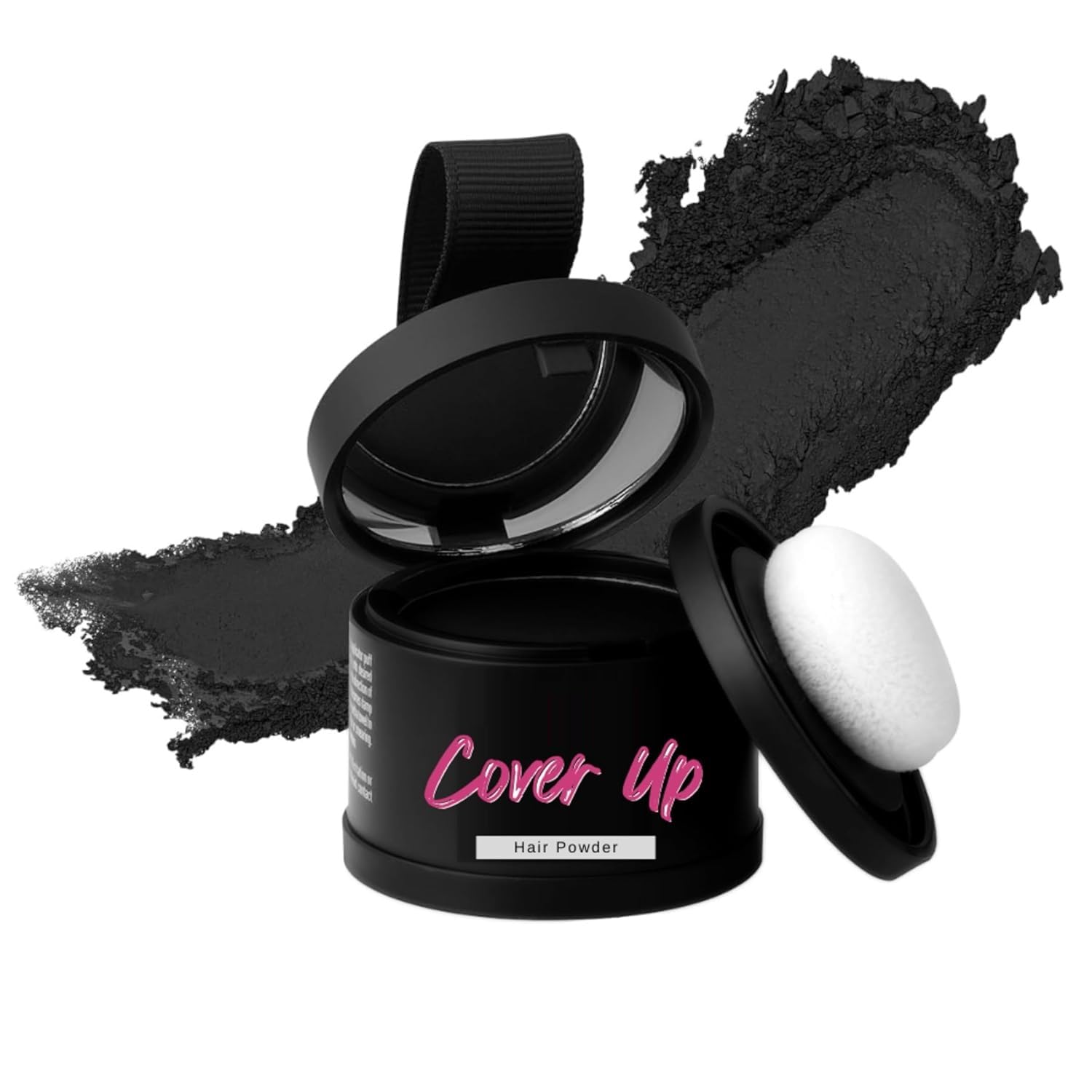 Kamz Beauty Hairline Powder Root Touch Up Hair Powder, Helps Cover Grey Roots & Bald Spots Instantly, Highly Pigmented Hairline Shadow Root Cover Up Hair Toppers for Women & Men (BLACK, 4g)-image-4