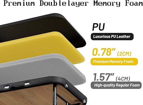 Miniatura 3 de Mesa de masaje profesional portátil de 2 pliegues de espuma viscoelástica de alta calidad, patas de aluminio, soporta hasta 1100 libras, 8 alturas