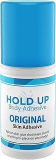 Hold Up Body Adhesive Original - Roll On Skin Adhesive for Compression Stockings, Socks, Clothing, Costume, Fashion, Dance - Hypoallergenic & Skin-Friendly Formula, Safe for Daily Use - 2 oz. Bottle