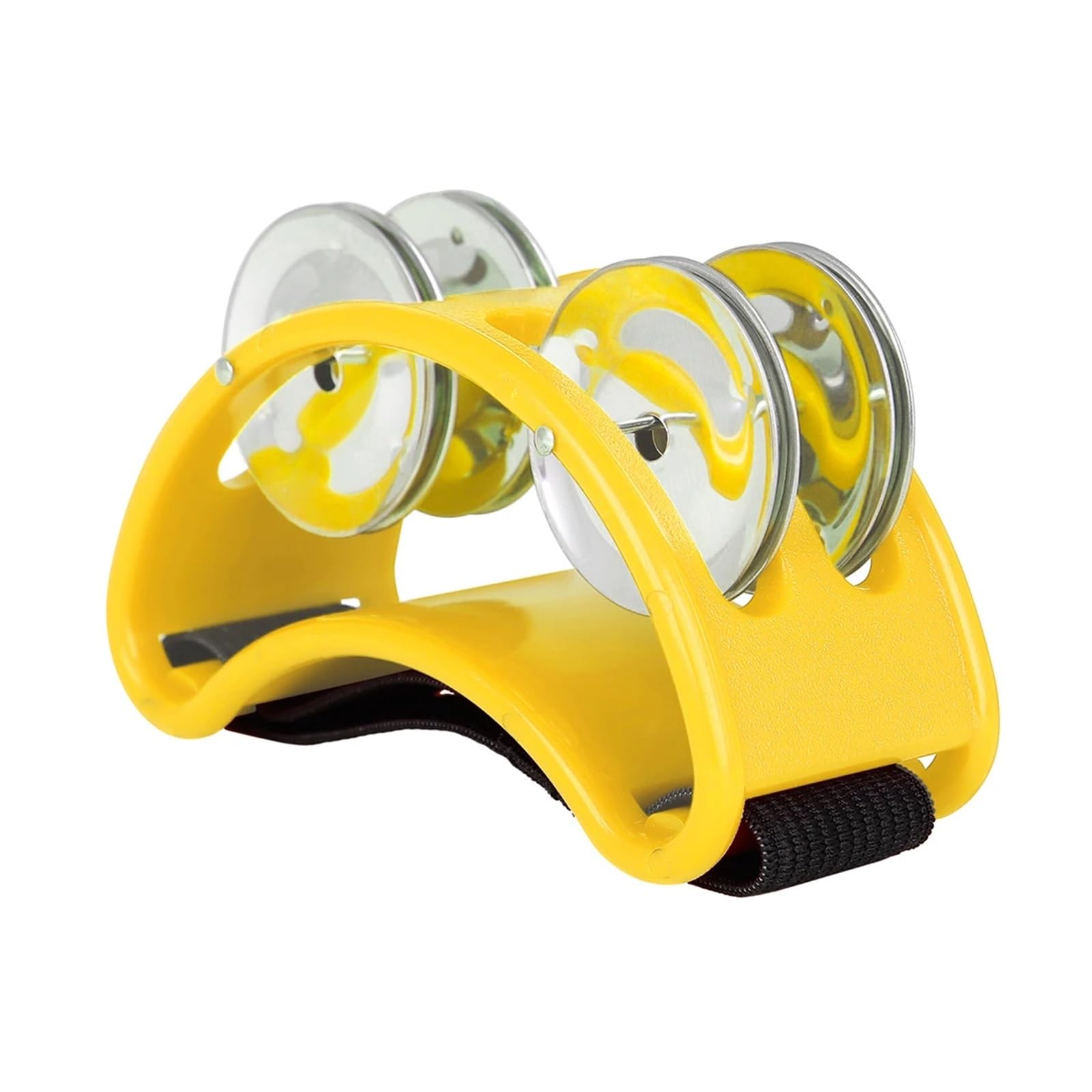 LXLAEOANG Outdoor Furniture Backrest Seat Cushion Musical Instruments Foot Jingle Bell Percussion Elliptical Tambourine Box Drum Companion with Cymbals(Yellow)