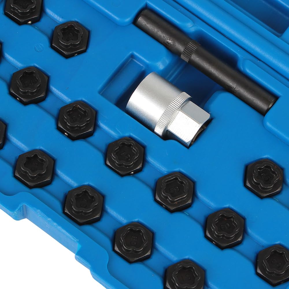 Llave Vaso Desmontaje de Tuercas Antirrobo de Seguridad Compatible con vehículos con Tornillos de Seguridad