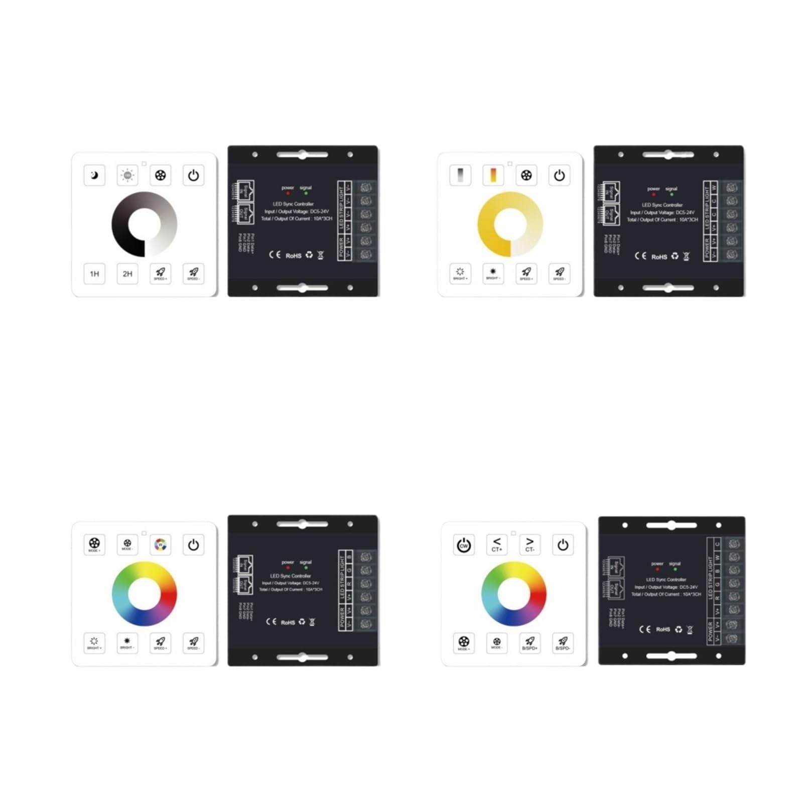 DC5V-24V 8KEY 86 typ 2,4 G RF bezprzewodowy ściemniacz dotykowy 12 V RGB kontroler sieciowy synchronizacja nadaje się do SMD5050 2835