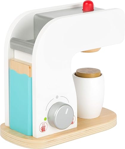 Miniatura 2 de Juguetes de madera Cafetera, tazas y granos de café, juego completo para cocinas de juego diseñado para niños a partir de 3 años, multicolor (10593)