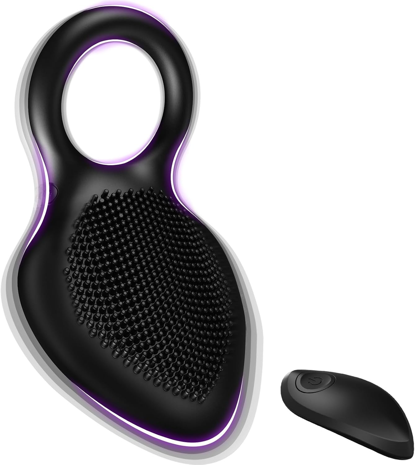 Vibrating Cock Ring,Rechargable Silicone Stretchy Penis Rings with 10 Intense Vibration Modes for Men Couples Pleasure,Male Erection Enhancing and Female Clit Vibrators (Black)