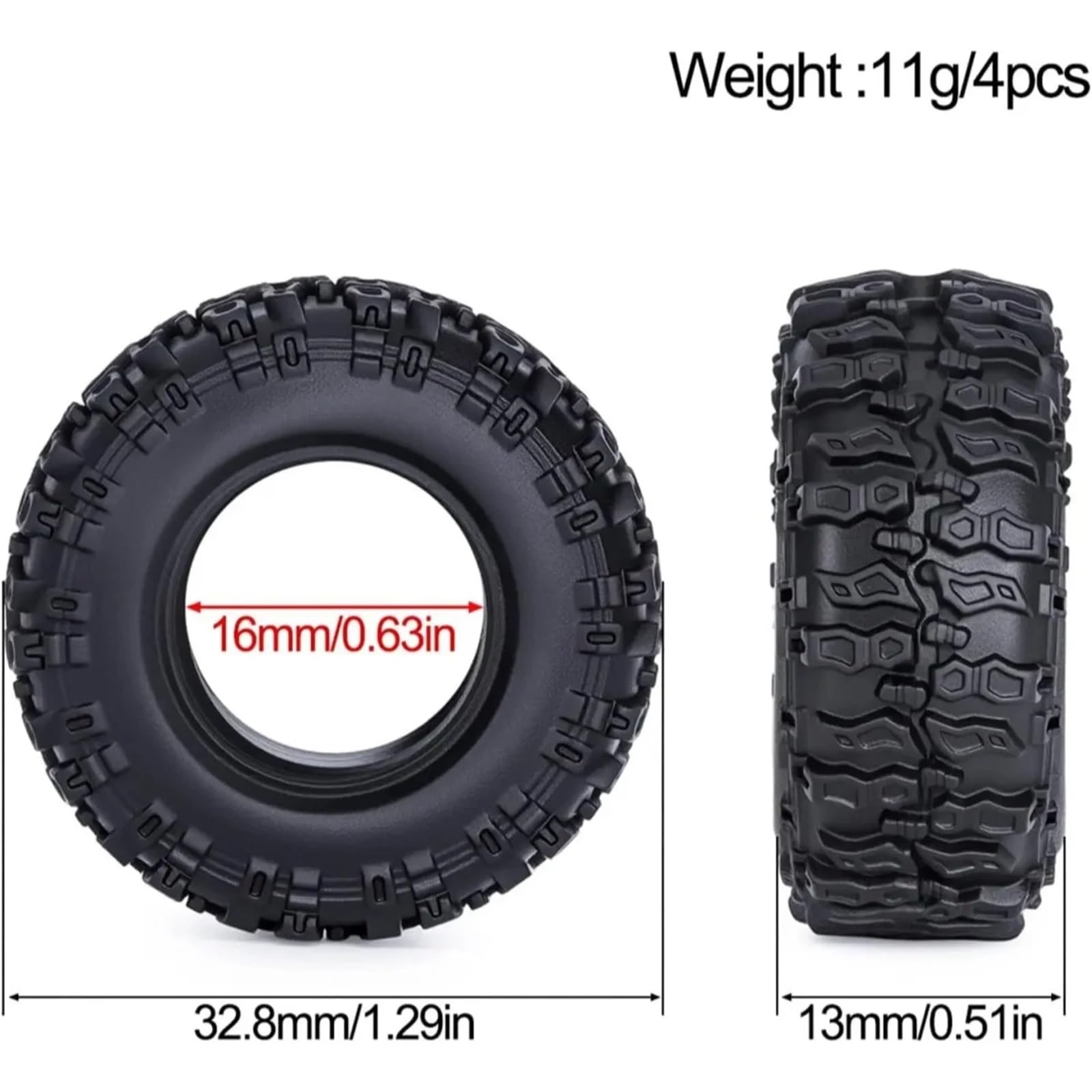 para HPI WR8 para HSP 94177 para WLtoys 1/14 144001 para Rolly 1/10 4 Uds 12mm Hex 67mm Llantas Goma RC Coches Orugas Refacción Camiones Neumáticos